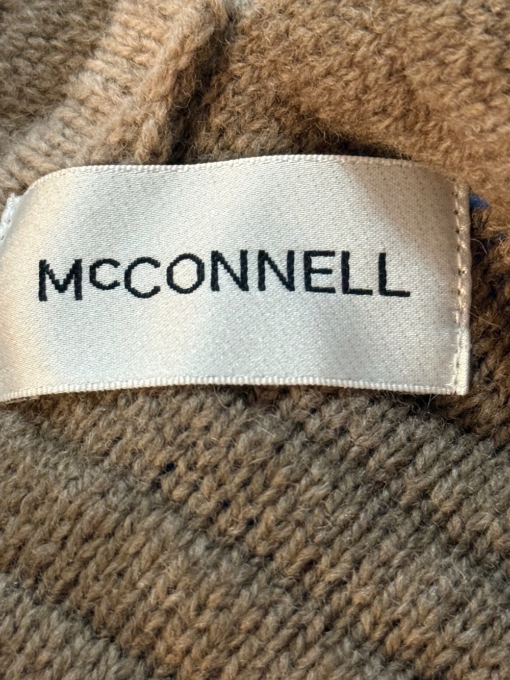 McConnell Merino Wool Poncho Cape Open Knit V Neck Irish Sweater Wrap Textured - Picture 2 of 16